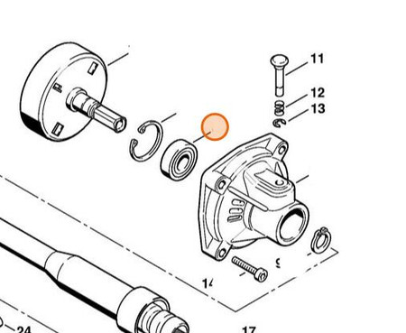 Łożysko kulkowe 6201-2Z STIHL 9503-003-6462