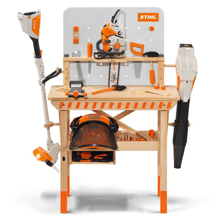Drewniany stół warsztatowy dla dzieci Stihl