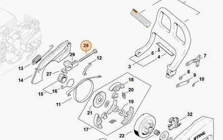 Śruba napinająca pilarki STIHL 1123-664-1605