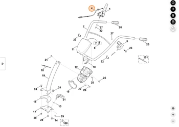 Stihl Cięgło uchwytu glebogryzarki 6241-710-9915