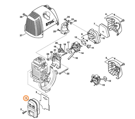 Tłumik Spalin Kosy Podkrzesywarki STIHL 4180-140-0603