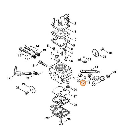 Dźwignia Gaźnika Kosy STIHL 4134-123-7300