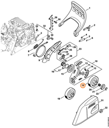 STIHL BĘBEN SPRZĘGŁA PIŁY MS, koło napędu łańcucha 3/8" Picco 6Z 1123-640-2073