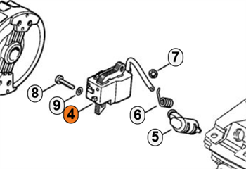 STIHL CEWKA, jednostka sterująca, moduł zapłonowy MS270, MS280 1133-400-1350