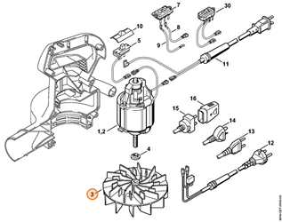 STIHL KOŁO ŁOPATKOWE DMUCHAWY 4811-700-3401