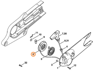 STIHL ROLKA LINKI TS400 4223-190-1001