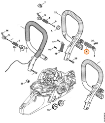 STIHL Sprężyna uchwytu rękojeści pilarki 1141-791-3112