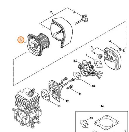 Filtr Powietrza Dmuchawy Spalinowej STIHL 4241-140-4404