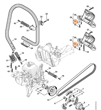 Gumowy Amortyzator Przecinarki STIHL 4205-790-9300