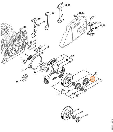 Koło Napędu Łańcucha Pilarki 0.325" 9-Zębów STIHL 0000-642-1239