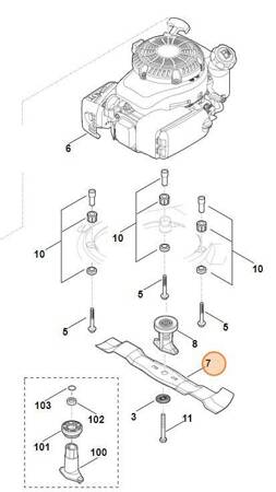 Nóż Kosiarki RM 650 MB 650 STIHL 6364-702-0100