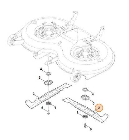 Nóż Lewy Traktora Ogrodowego STIHL RT 6127 MT 6127 AMS 127 6170-702-0140