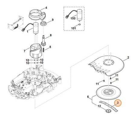 Nóż Robota Koszącego STIHL RMI 632 MI 632 6309-702-0102