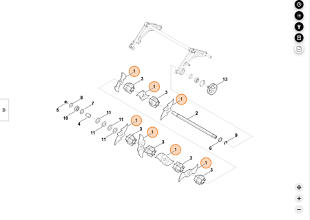 Nóż Wertykulatora Stihl 6290-702-0100