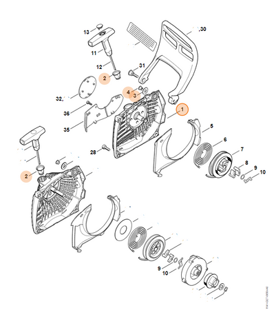 Obudowa Rozrusznika Pilarki STIHL MS 261 1141-080-1806