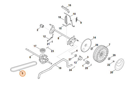 Pasek Klinowy Kosiarki STIHL 6336-704-2100