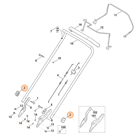 Pokrętło Kosiarki STIHL 0000-760-1800