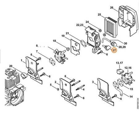 Pokrętło Ssania Kosy Spalinowej STIHL 4128-182-9500