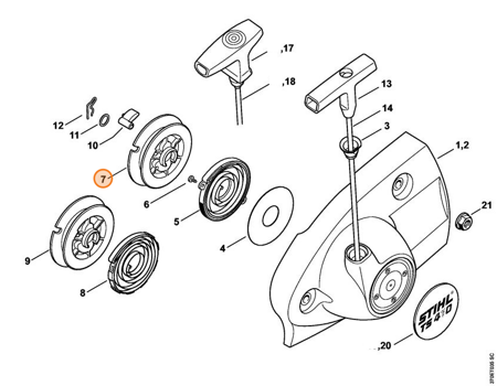 Rolka Linki Przecinarki STIHL TS 420 TS 500i-A 4238-190-1001