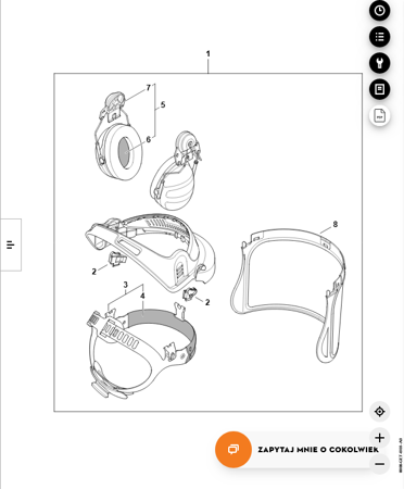 STIHL ELEMENT UCHYLNY do OSŁONY TWARZY/SŁUCHU ADVANCE GPC 28 0000-889-9001