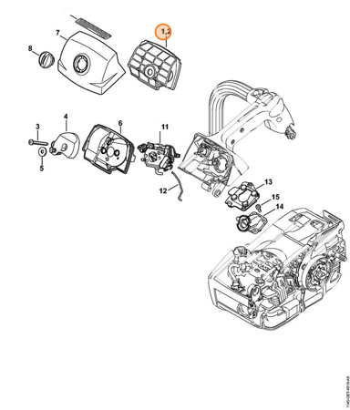 STIHL Filtr Powietrza Włókninowy Piły 1145-140-4404