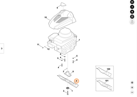 STIHL NÓŻ KOSIARKI RM 248 6350-702-0102