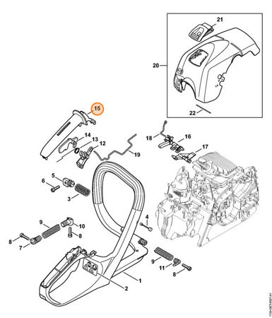 STIHL Okładzina Uchwytu Piły 1139-791-0600