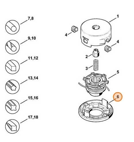 STIHL Pokrywa dolna głowicy koszącej AutoCut 25-2 4002-713-9708