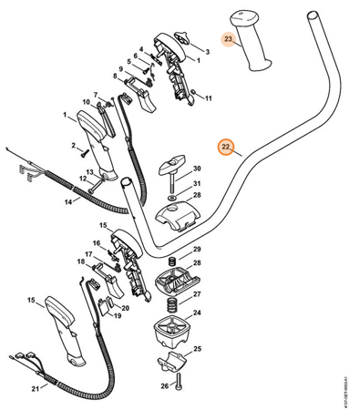 STIHL UCHWYT DWURĘCZNY KOSY 4128-790-1701