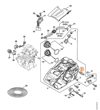 Śruba pilarki STIHL 1123-664-2400