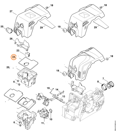 Stihl Filtr Powietrza, Płyta Filtrująca 1130-124-0800