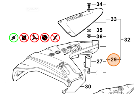 Stihl Osłona Głowicy FS 4147-710-8100