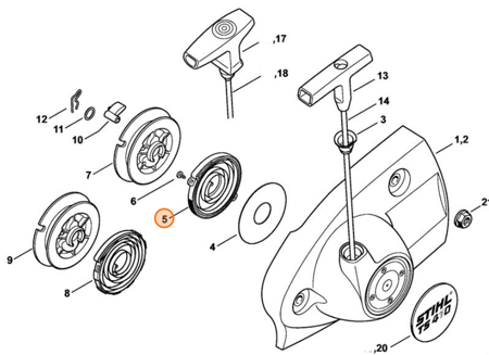 Stihl Sprężyna Rozrusznika TS700 4224-190-0600