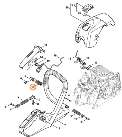 Stihl Sprężyna krótka 0000-791-3104