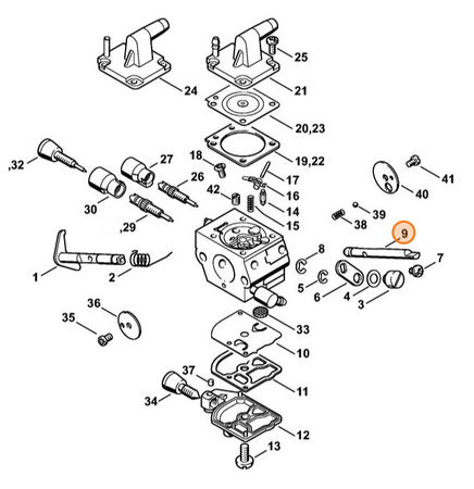 Sworzeń Gaźnika STIHL 4134-121-3000