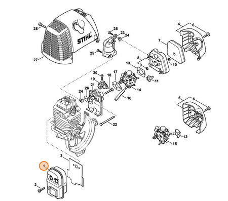 Tłumik Spalin Kosy Podkrzesywarki STIHL 4180-140-0603