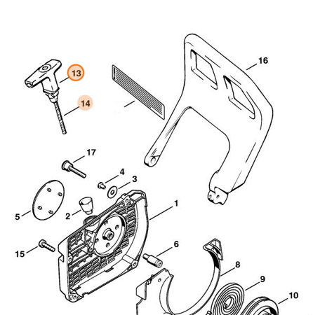 Uchwyt Rozrusznika ElastoStart Ø 3,5 mm STIHL 1128-190-3400