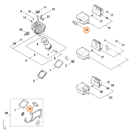 Uszczelka Tłumika Wydechu Spalin STIHL 1118-149-0600