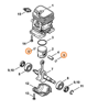 Pierścień Zabezpieczający Sworznia Tłoka Pilarki STIHL 9463-650-1000
